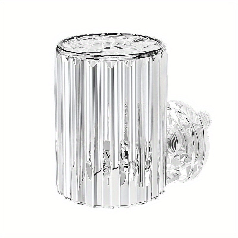 2pcs Lightweight Suction Toothbrush Holder Wall-mounted Cup Holder Storage Rack No Need to Punch Mouthwash Cup Set Electric Toothbrush Storage Rack