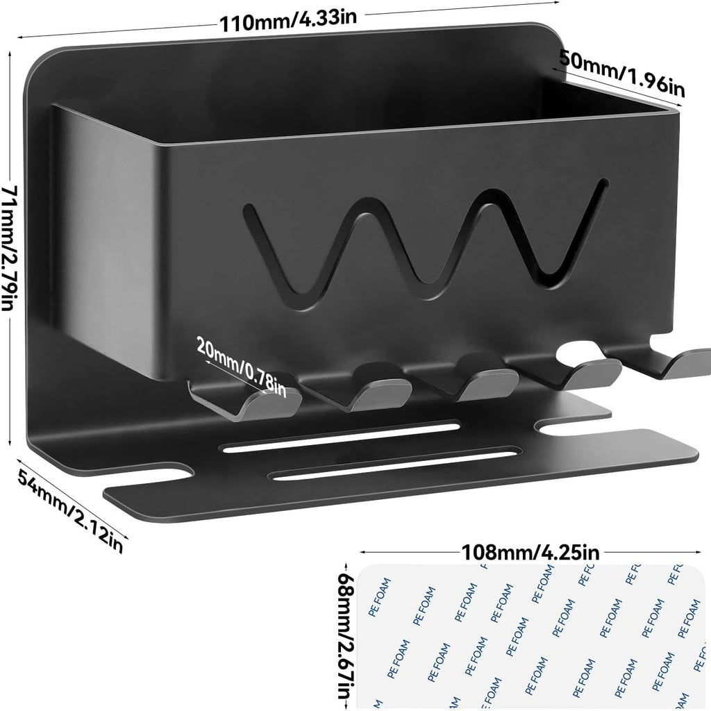 ZHIYUQL® Toothbrush Holder Wall-Mounted Stainless Steel Toothbrush Holder Without Drilling, Self-Adhesive Toothbrush Head Holder for Bathroom Storage ()