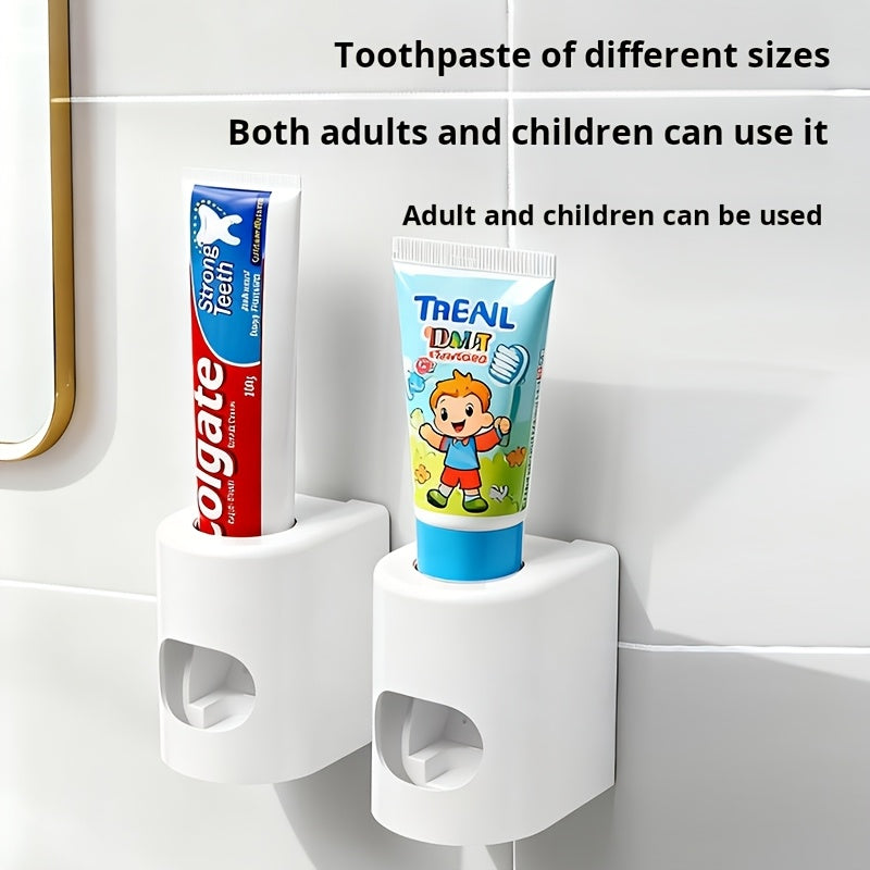 3pcs\u002F4pcs\u002F5pcs\u002F6pcs No-Drill Easy-Install Suction Cup Toothbrush Holder with Toothpaste Stand, Bathroom Toothbrush Storage Rack, No-Mark Toothbrush Holder, Detachable Wall-Mounted Bathroom Organizer for a Clean and Tidy Bathroom