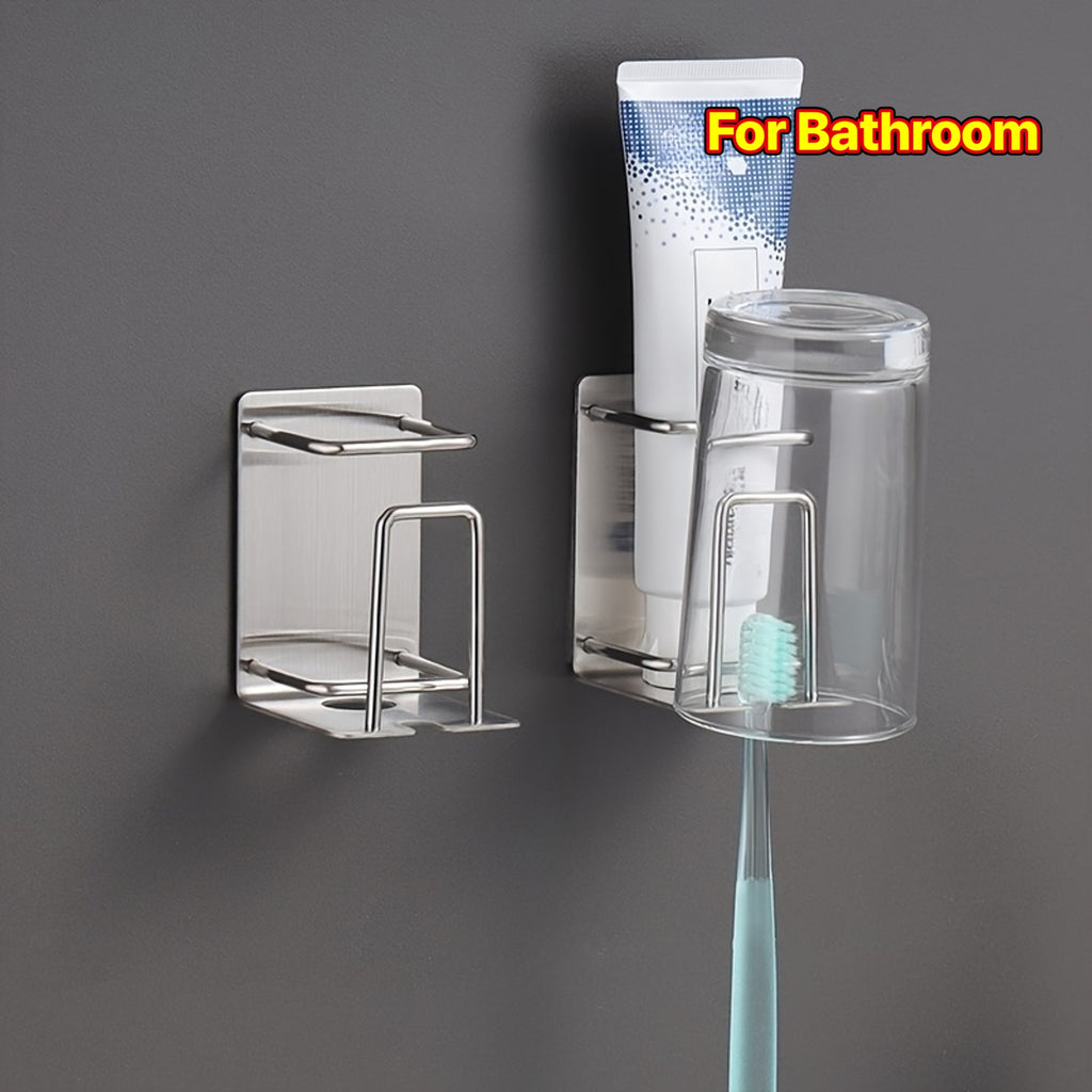Factory Direct Supply Toothpaste Toothbrush Cup Holder Non-perforated Bathroom Toothpaste Toothbrush Cup Rack