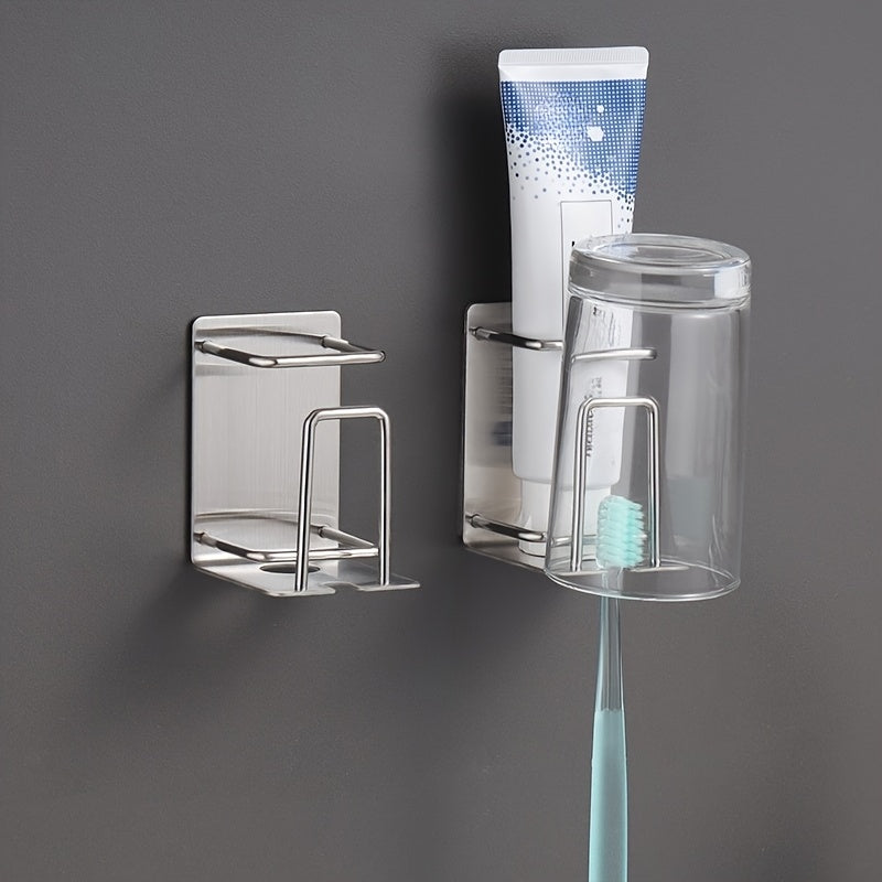 Factory Direct Supply Toothpaste Toothbrush Cup Holder Non-perforated Bathroom Toothpaste Toothbrush Cup Rack