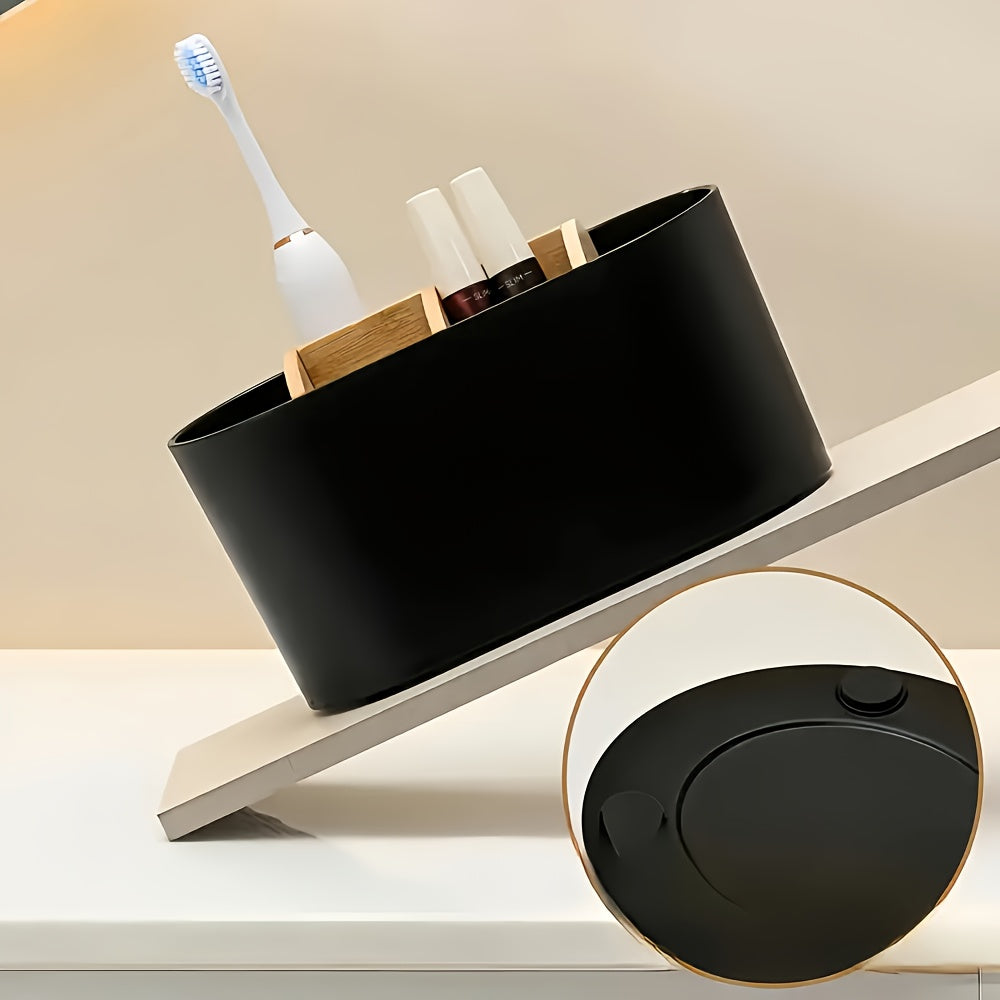 Storage Box for Bathroom Durable Toothbrush Holder | Divided Freestanding Bathroom Storage Box for Electric Toothbrushes