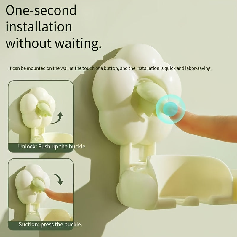 Suction Cup Toothbrush Holder Set | High-quality Plastic, Safe and Durable. Suction Cup Design Ensures Secure Installation