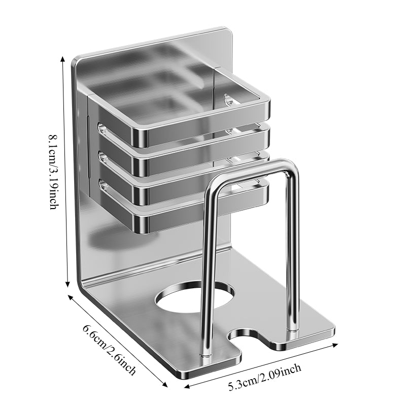 304 Stainless Steel Toothbrush Holder Designed for Wall Mounting in The Bathroom, a No-Drill Storage Solution for Toothpaste And Toothbrushes That Saves Space And Keeps Things Tidy